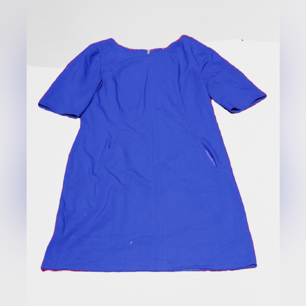 Tahari midi blue dress work dress size 14 with 3 quarter sleeves
